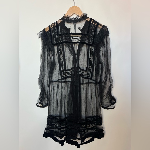 Anthropologie Holly Flocked Tunic Top Size XL Rare - Picture 11 of 15